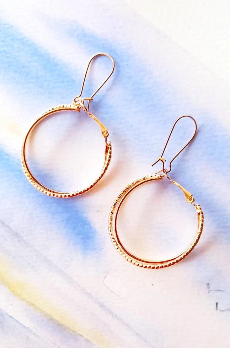 Gouden creoolse oorbellen grote ringen nieuw – photo 5
